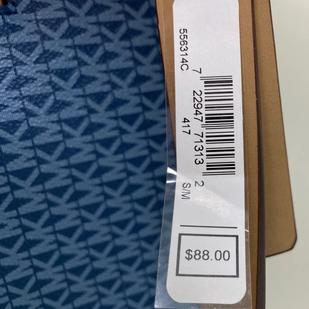 Michael Kors Mott Belt Bag Women Blue S/M Monogram Logo Designer Chic‎